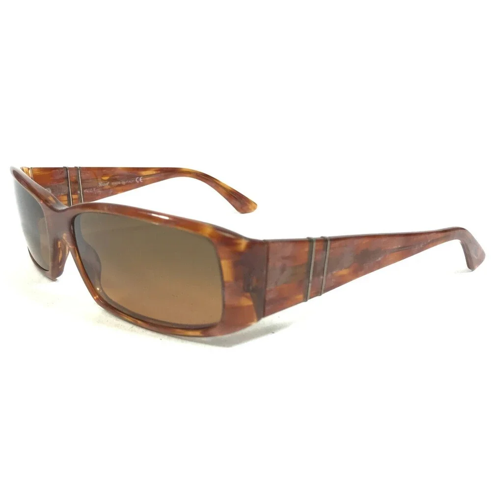 Persol Sunglasses 2842-S 765/3C Brown Rectangular Frames with Brown Lenses